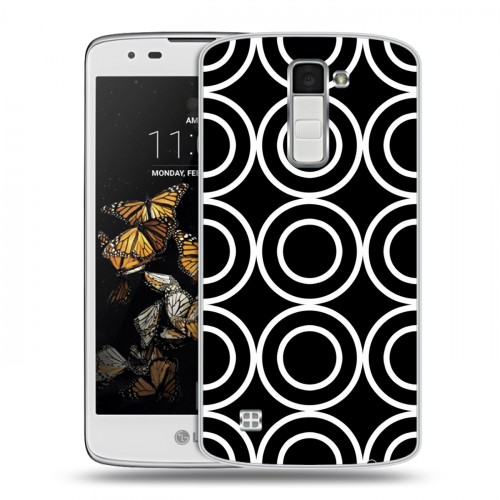 Дизайнерский пластиковый чехол для LG K8 Черно-белые фантазии