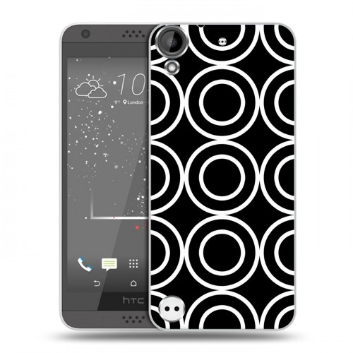 Дизайнерский пластиковый чехол для HTC Desire 530 Черно-белые фантазии
