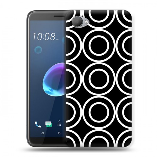 Дизайнерский пластиковый чехол для HTC Desire 12 Черно-белые фантазии