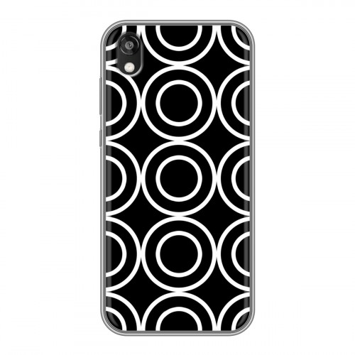Дизайнерский пластиковый чехол для Huawei Honor 8s Черно-белые фантазии