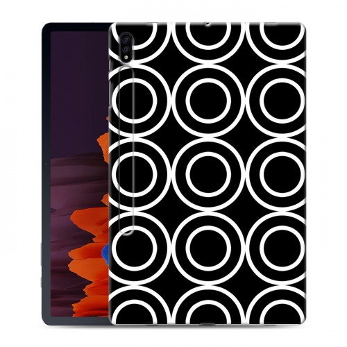Дизайнерский силиконовый чехол для Samsung Galaxy Tab S7 Plus Черно-белые фантазии