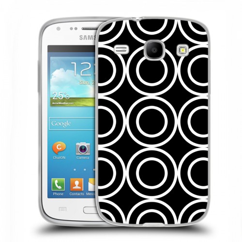 Дизайнерский пластиковый чехол для Samsung Galaxy Core Черно-белые фантазии