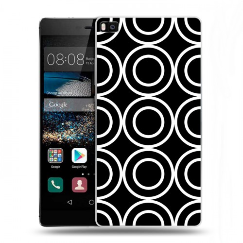 Дизайнерский пластиковый чехол для Huawei P8 Черно-белые фантазии