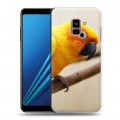 Дизайнерский пластиковый чехол для Samsung Galaxy A8 Plus (2018) Попугаи