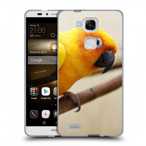 Дизайнерский силиконовый чехол для Huawei Ascend Mate 7 Попугаи