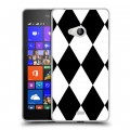 Дизайнерский пластиковый чехол для Microsoft Lumia 540 Черно-белые фантазии