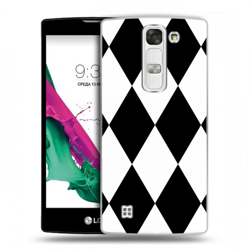 Дизайнерский пластиковый чехол для LG G4c Черно-белые фантазии