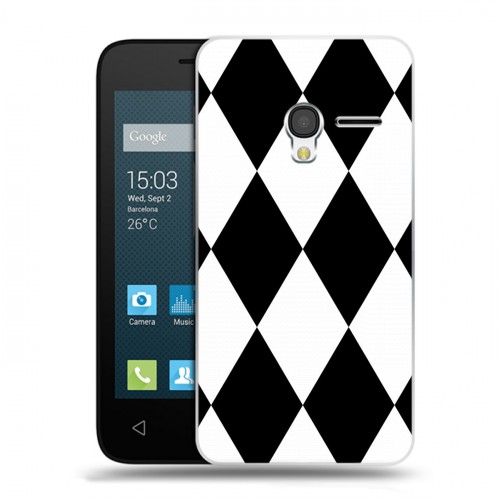 Дизайнерский пластиковый чехол для Alcatel One Touch Pixi 3 (4.5) Черно-белые фантазии
