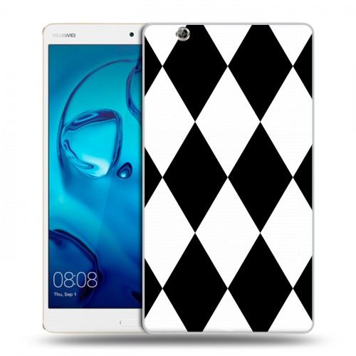 Дизайнерский силиконовый чехол для Huawei MediaPad M3 Черно-белые фантазии