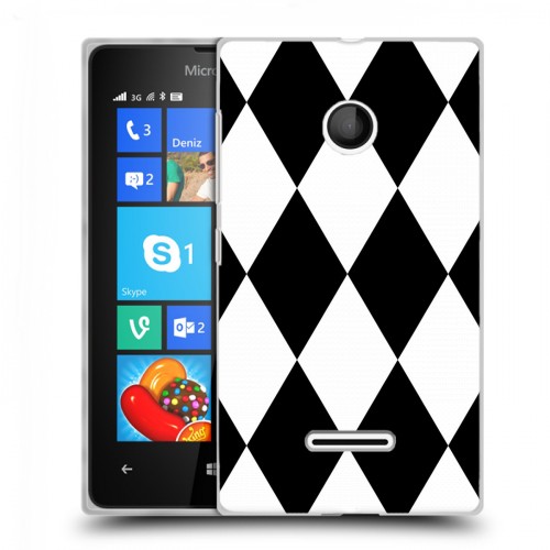 Дизайнерский пластиковый чехол для Microsoft Lumia 435 Черно-белые фантазии