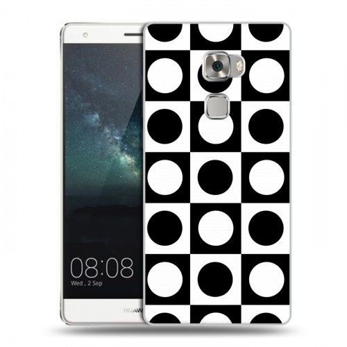 Дизайнерский пластиковый чехол для Huawei Mate S Черно-белые фантазии