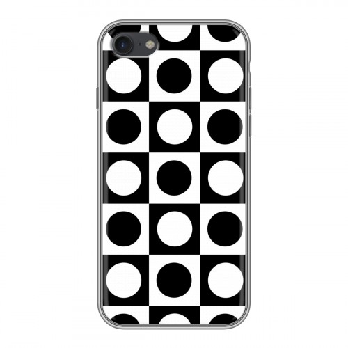Дизайнерский силиконовый чехол для Iphone 7 Черно-белые фантазии