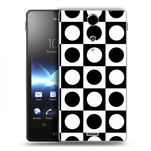 Дизайнерский пластиковый чехол для Sony Xperia TX Черно-белые фантазии