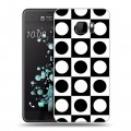 Дизайнерский пластиковый чехол для HTC U Ultra Черно-белые фантазии