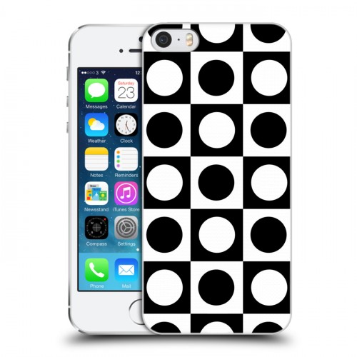 Дизайнерский пластиковый чехол для Iphone 5s Черно-белые фантазии