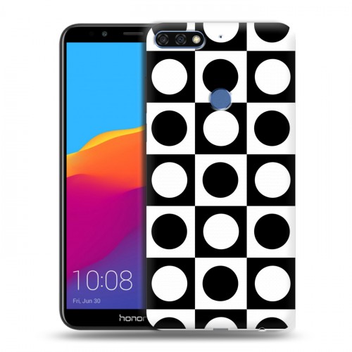Дизайнерский пластиковый чехол для Huawei Honor 7C Pro Черно-белые фантазии