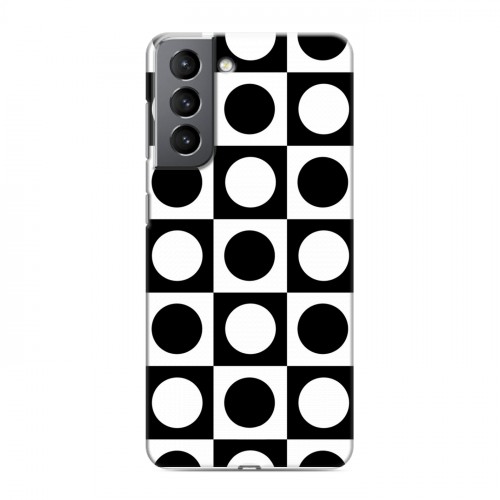 Дизайнерский пластиковый чехол для Samsung Galaxy S21 Черно-белые фантазии