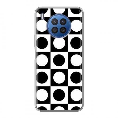 Дизайнерский силиконовый с усиленными углами чехол для Huawei Nova 8i Черно-белые фантазии