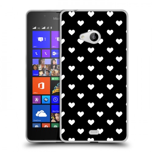 Дизайнерский пластиковый чехол для Microsoft Lumia 540 Черно-белые фантазии