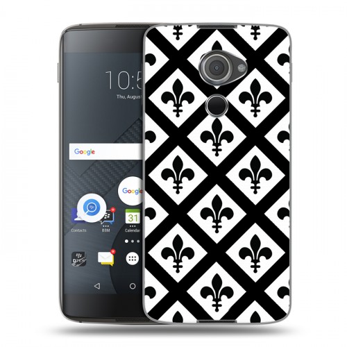 Дизайнерский пластиковый чехол для Blackberry DTEK60 Черно-белые фантазии