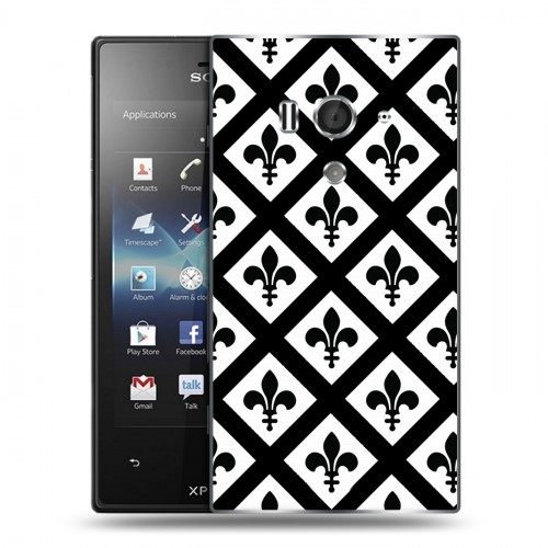 Дизайнерский силиконовый чехол для Sony Xperia acro S Черно-белые фантазии