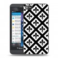 Дизайнерский пластиковый чехол для BlackBerry Z10 Черно-белые фантазии