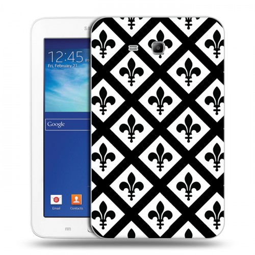 Дизайнерский силиконовый чехол для Samsung Galaxy Tab 3 Lite Черно-белые фантазии
