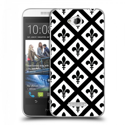 Дизайнерский силиконовый чехол для HTC Desire 616 Черно-белые фантазии