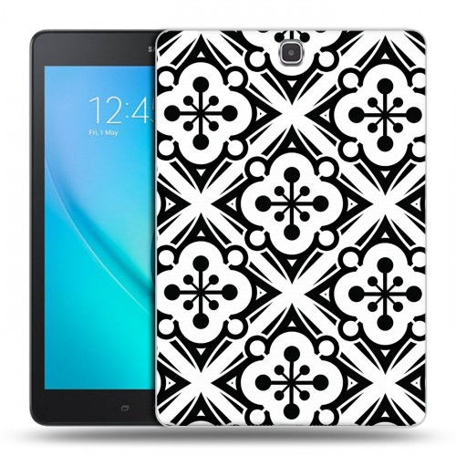 Дизайнерский силиконовый чехол для Samsung Galaxy Tab A 9.7 Черно-белые фантазии