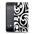 Дизайнерский пластиковый чехол для HTC Desire 825 Черно-белые фантазии