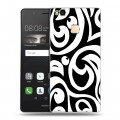 Дизайнерский пластиковый чехол для Huawei P9 Lite Черно-белые фантазии