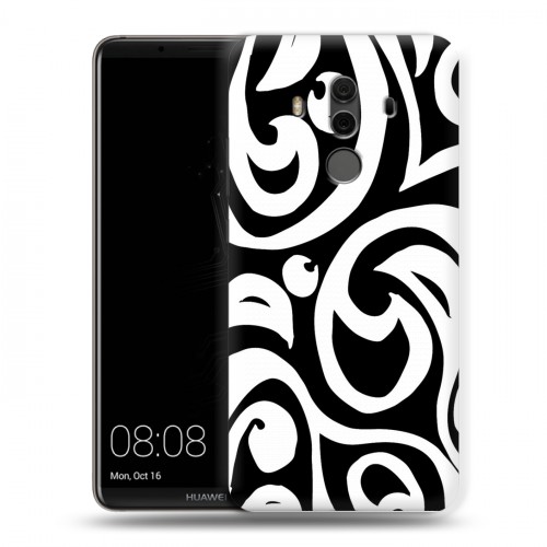 Дизайнерский пластиковый чехол для Huawei Mate 10 Pro Черно-белые фантазии