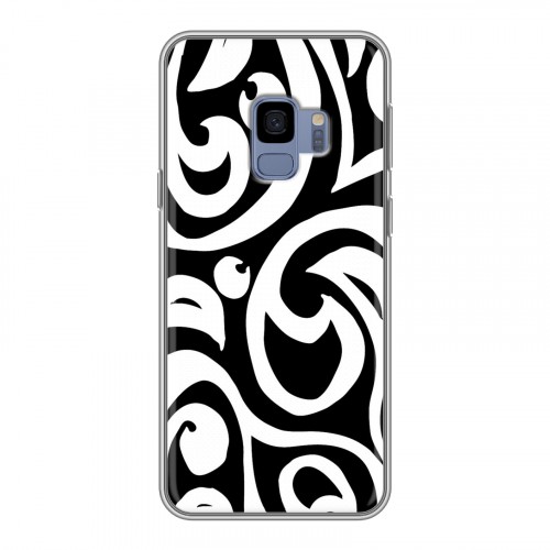 Дизайнерский пластиковый чехол для Samsung Galaxy S9 Черно-белые фантазии