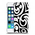 Дизайнерский пластиковый чехол для Iphone 5s Черно-белые фантазии
