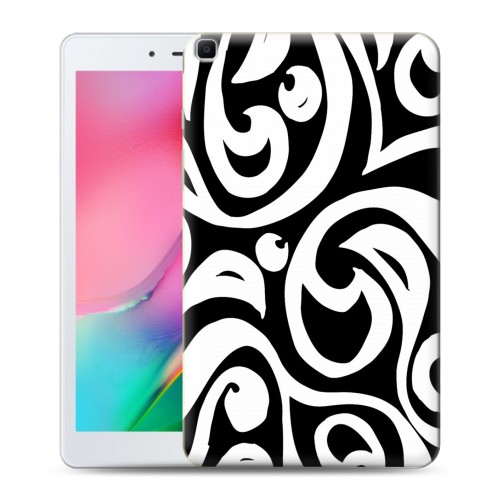 Дизайнерский силиконовый чехол для Samsung Galaxy Tab A 8.0 (2019) Черно-белые фантазии