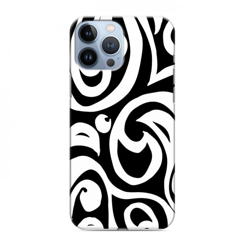Дизайнерский силиконовый чехол для Iphone 13 Pro Max Черно-белые фантазии