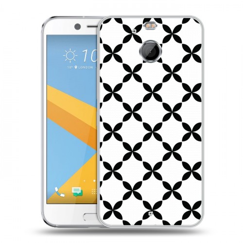 Дизайнерский пластиковый чехол для HTC 10 evo Черно-белые фантазии