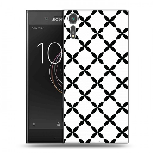 Дизайнерский пластиковый чехол для Sony Xperia XZs Черно-белые фантазии