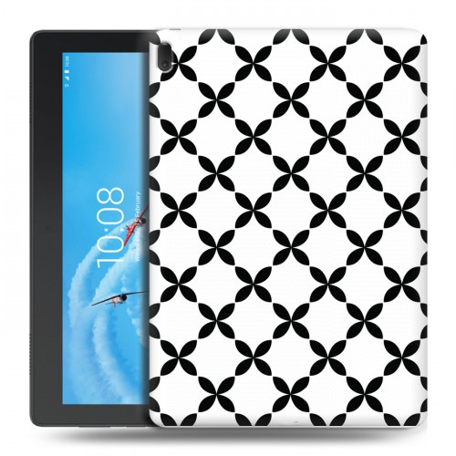 Дизайнерский силиконовый чехол для Lenovo Tab E10 Черно-белые фантазии