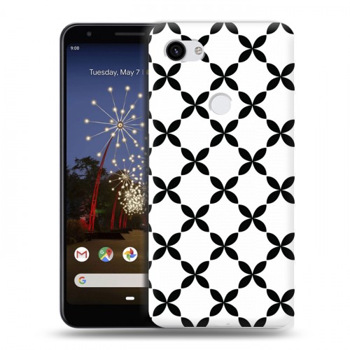 Дизайнерский пластиковый чехол для Google Pixel 3a XL Черно-белые фантазии