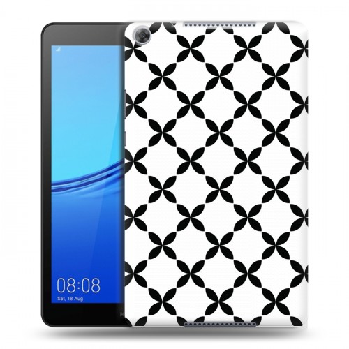 Дизайнерский силиконовый чехол для Huawei MediaPad M5 lite 8 Черно-белые фантазии