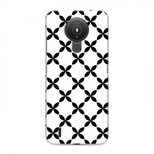 Дизайнерский силиконовый с усиленными углами чехол для Nokia 1.4 Черно-белые фантазии