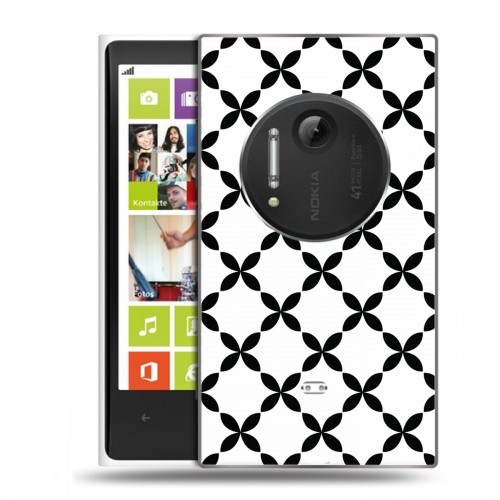 Дизайнерский пластиковый чехол для Nokia Lumia 1020 Черно-белые фантазии