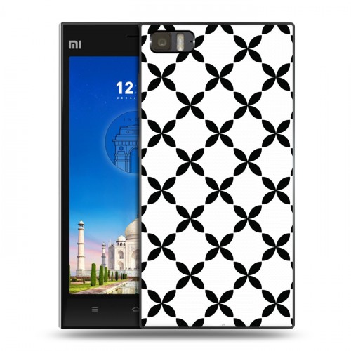 Дизайнерский пластиковый чехол для Xiaomi MI3 Черно-белые фантазии