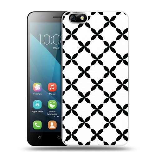 Дизайнерский пластиковый чехол для Huawei Honor 4X Черно-белые фантазии