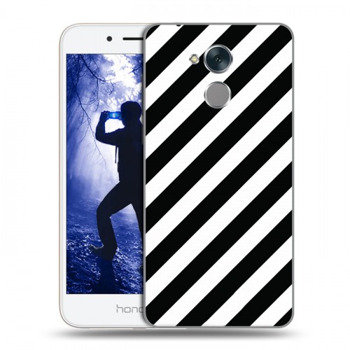 Дизайнерский пластиковый чехол для Huawei Honor 6A Черно-белые фантазии