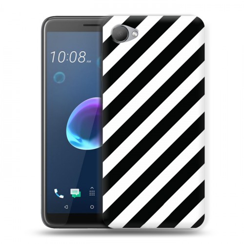 Дизайнерский пластиковый чехол для HTC Desire 12 Черно-белые фантазии