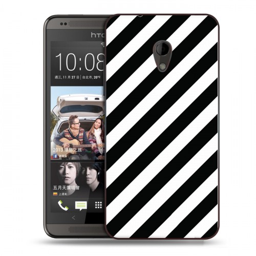 Дизайнерский пластиковый чехол для HTC Desire 700 Черно-белые фантазии