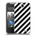 Дизайнерский силиконовый чехол для HTC Desire 310 Черно-белые фантазии