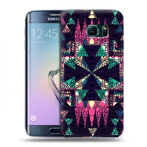 Дизайнерский пластиковый чехол для Samsung Galaxy S6 Edge Кожа хамелеона